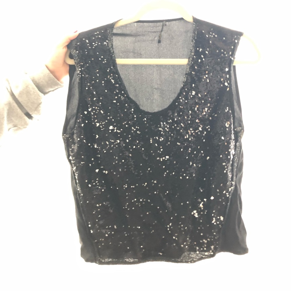 Black sequence shirt